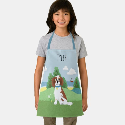 Mädchen Niedlich & Moderne Springer Spaniel Hunde  Schürze (Insitu)