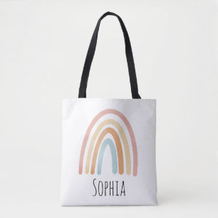 Mädchen Niedlich Pink Boho Wasserfarben Rainbow Ki Tasche