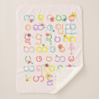 Mädchen Niedlich Pink Burmese Drehbuch Alphabet Fl
