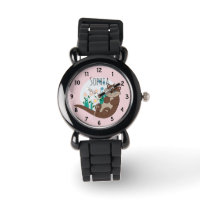 Mädchen Niedlich Pink Fluss Otter Blume und Name K