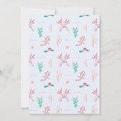 Mädchen Niedlich Pink Kawaii Axolotl 8. Geburtstag Einladung (Rückseite)