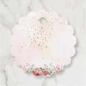 Mädchen Niedlich Pink Lila Butterfly Kindergeburts Geschenkanhänger (Rückseite)