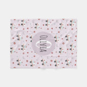 Mädchen Niedlich Pink Paramedic Ambulance Muster K Fleecedecke (Vorderseite (Horizontal))