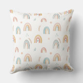 Mädchen Niedlich Pink Rainbow Birth Stats Baby Kin Kissen (Rückseite)