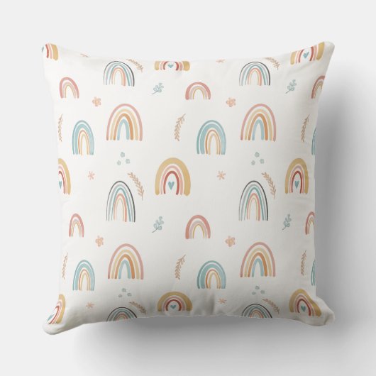 Mädchen Niedlich Pink Rainbow Birth Stats Baby Kin Kissen (Rückseite)