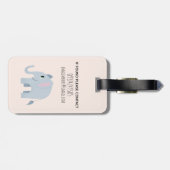 Mädchen Niedlich Pink Safari Tiere Giraffe Zebra K Gepäckanhänger (Rückseite horizontal)