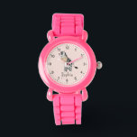 Mädchen Niedlich Pink Safari Zebra Kinder Armbanduhr<br><div class="desc">Diese niedliche und skurrile Kinderuhr bietet eine wunderschöne Zebra-Illustration und einen Ort,  wo Sie Ihren Mädchennamen in einem lustigen,  minimalistischen Schriftart hinzufügen können. Das perfekte Accessoire für alle Tierliebhaber,  perfekt für Kleinkinder.</div>