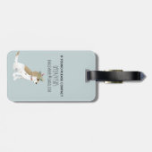 Mädchen Niedlich Puppy Cartoon Blume Kinder Gepäckanhänger (Rückseite horizontal)