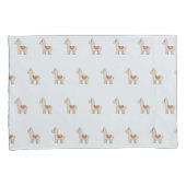 Mädchen Niedlich Rainbow Llama Cartoon und Name Ki Kissenbezug (Vorderseite-Rechts)