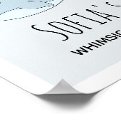 Mädchen Niedlich Rainbow Narwhal Cartoon Name Kind Poster (Ecke)