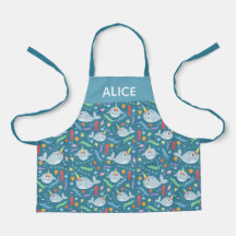 Mädchen Niedlich Rainbow Narwhal & Name Turquoise 