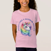 Mädchen Niedlich Rainbow Unicorn Custom Slogan T - T-Shirt (Vorderseite)