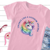 Mädchen Niedlich Rainbow Unicorn Custom Slogan T - T-Shirt