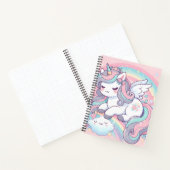 Mädchen Niedlich Rainbow Unicorn Notizblock (Innenseite)