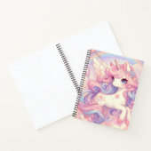 Mädchen Niedlich Rainbow Unicorn Notizblock (Innenseite)