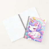 Mädchen Niedlich Rainbow Unicorn Notizblock (Innenseite)
