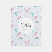 Mädchen Niedlich rosa Axolotl River Pattern Kinder Fleecedecke (Vorderseite)
