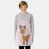 Mädchen Niedlich rosa Blumenwild und Blume Kinder Schürze (Getragen)