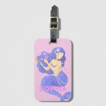 Mädchen Niedlich rosa Meerjungfrau Name Personalis