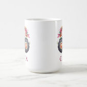 Mädchen Niedlich rosa Traktor Personalisiert Kaffeetasse (Mittel)