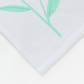 Mädchen Niedlich rosa Tropisches Flamingo & Blume  Fleecedecke (Ecke)