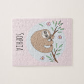 Mädchen Niedlich schlafen Schlucht mit Namen Kinde Puzzle (Horizontal)