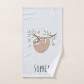 Mädchen Niedlich schlafend Schlaf Schlaf Tier und  Badhandtuch Set (Handtuch)