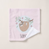 Mädchen Niedlich schlafend Schlaf Schlaf Tier und  Badhandtuch Set (Waschlappen)