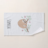 Mädchen Niedlich schlafend Schlaf Schlaf Tier und  Badhandtuch Set (Handtuch)