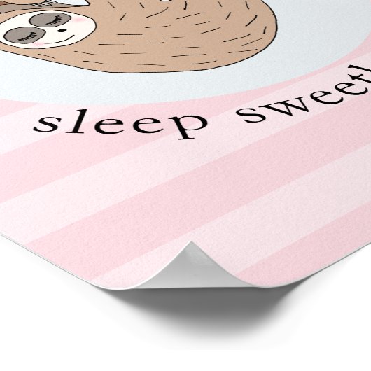 Mädchen Niedlich schlafend Schlaf Schlaf Tier und Poster (Ecke)