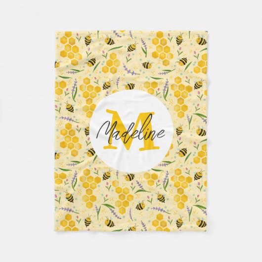 Mädchen Niedlich süße Sommerblütenbäume Kinder Fleecedecke (Vorderseite)