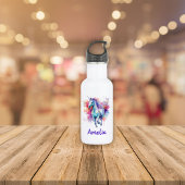 Mädchen Niedlich Unicorn Magischer Regenbogen Pers Edelstahlflasche