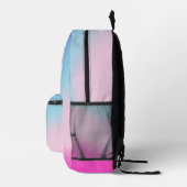 Mädchen Niedlich Unicorn Rainbow Monogram Bedruckter Rucksack (Rechts)