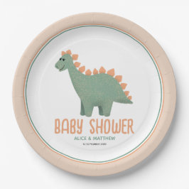 Mädchen Niedlich Whimsical Pink Dinosaur Kinderdus Pappteller