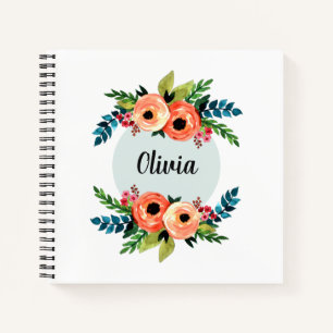 Mädchen Niedliche Blume mit Blumenwasser und Name Notizblock