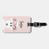 Mädchen Niedliche Blume und Name des Schafes Gepäckanhänger (Vorderseite horizontal)