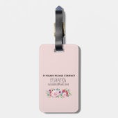 Mädchen Niedliche Blume und Name des Schafes Gepäckanhänger (Rückseite vertikal)