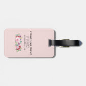 Mädchen Niedliche Blume und Name des Schafes Gepäckanhänger (Rückseite horizontal)