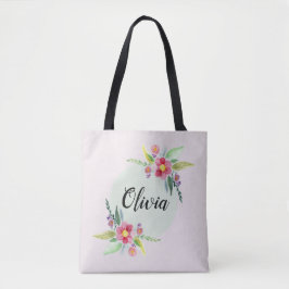Mädchen Niedliche Frühlingsbotanische Blume und Na Tasche
