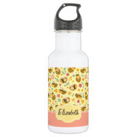 Mädchen Niedliche Hummelkugel Frühlingsblumenmuste