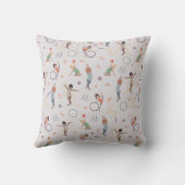 Mädchen Niedliche Lila Gymnastik Monogramm Kinder Kissen (Rückseite)