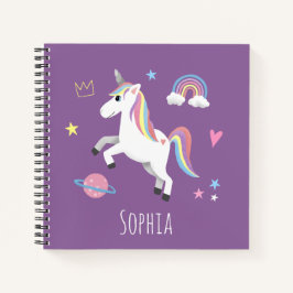 Mädchen Niedliche Lila Magische Einhorn Kinderschu Notizblock