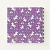 Mädchen Niedliche Lila Magische Einhorn Kinderschu Notizblock (Rückseite)
