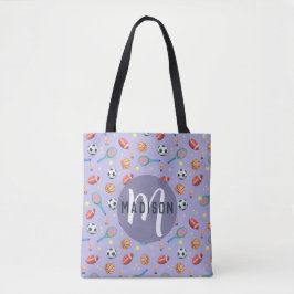 Mädchen Niedliche Lila-Sport Monogram Kinder Tasche