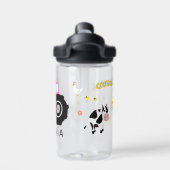 Mädchen Niedliche Lila Traktor Kinderschule Trinkflasche (Rückseite)