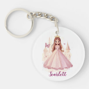 Mädchen Niedliche Personalisierte Prinzessin Keyri Schlüsselanhänger