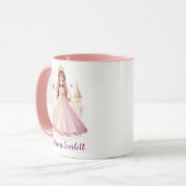 Mädchen Niedliche Personalisierte Prinzessin Spark Tasse (Vorderseite Links)