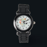 Mädchen Niedliche Waldtiere Fox & Name Kinder Armbanduhr<br><div class="desc">Diese niedliche, moderne Kinderuhr bietet britische Wildtierarten in Aquarellen, darunter Fuchs, Dachs, Eichhörnchen, Hasen und Grünpflanzen, und kann mit Ihrem Mädchennamen personalisiert werden. Mit klaren, leicht lesbaren Zahlen ist diese "erste" Uhr ideal für Kinder oder Kleinkinder, die gerade erst mit dem Lernen beginnen. Das perfekte geschlechtsneutrale Walddesign für Ihre Kleinen!...</div>