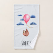 Mädchen Niedliche Wasserfarben Futter und Namenski Badhandtuch Set (Handtuch)