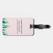 Mädchen Niedlichen Cartoon Blume und Kinder Gepäckanhänger (Rückseite horizontal)